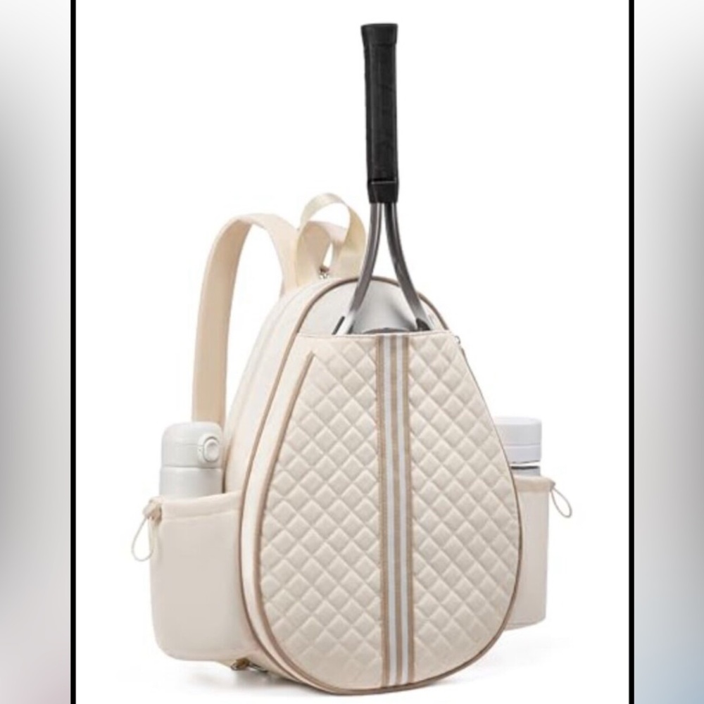 Water Resistant Tennis Pickleball Crossbody Backpack Quilted new
